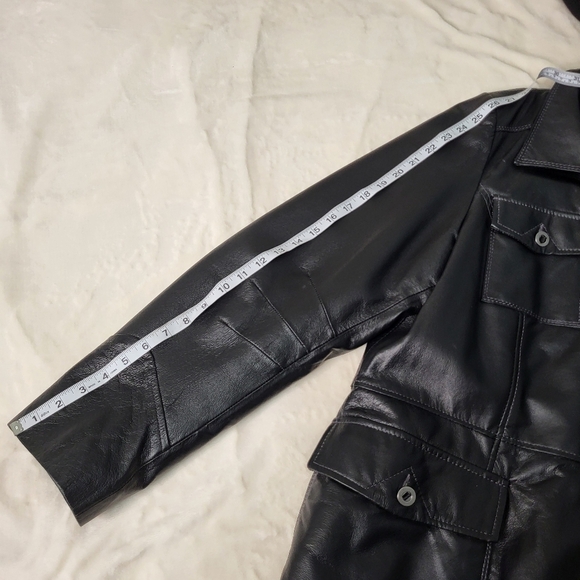 Women's Black Danier Leather Jacket. Size XXL. - Picture 10 of 15